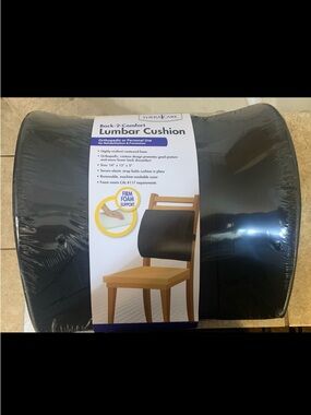 New! THERACARE Back-2 Lumber Black Cushion. Model: 9-021. Measures: 14”x13”x5”.